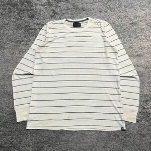 Vintage Y2K Hurley Striped Long Sleeve Thermal Shirt Mens Large Grunge Skater